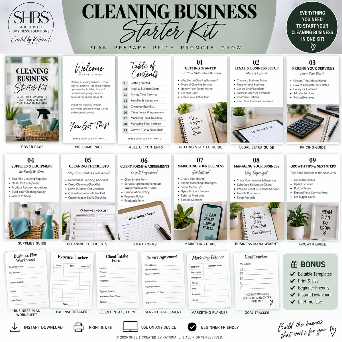 Cleaning Business Starter Kit ⭐