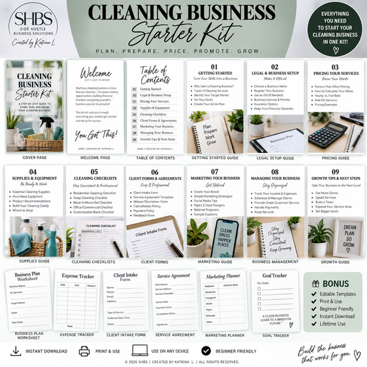 Cleaning Business Starter Kit ⭐