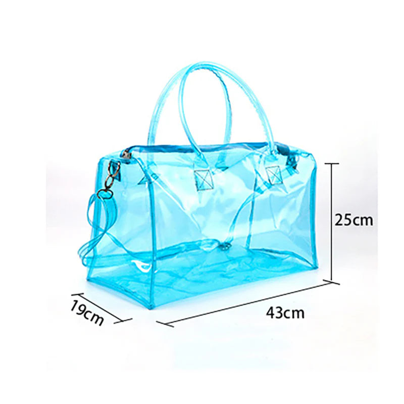 Clear Statement Weekender Bag