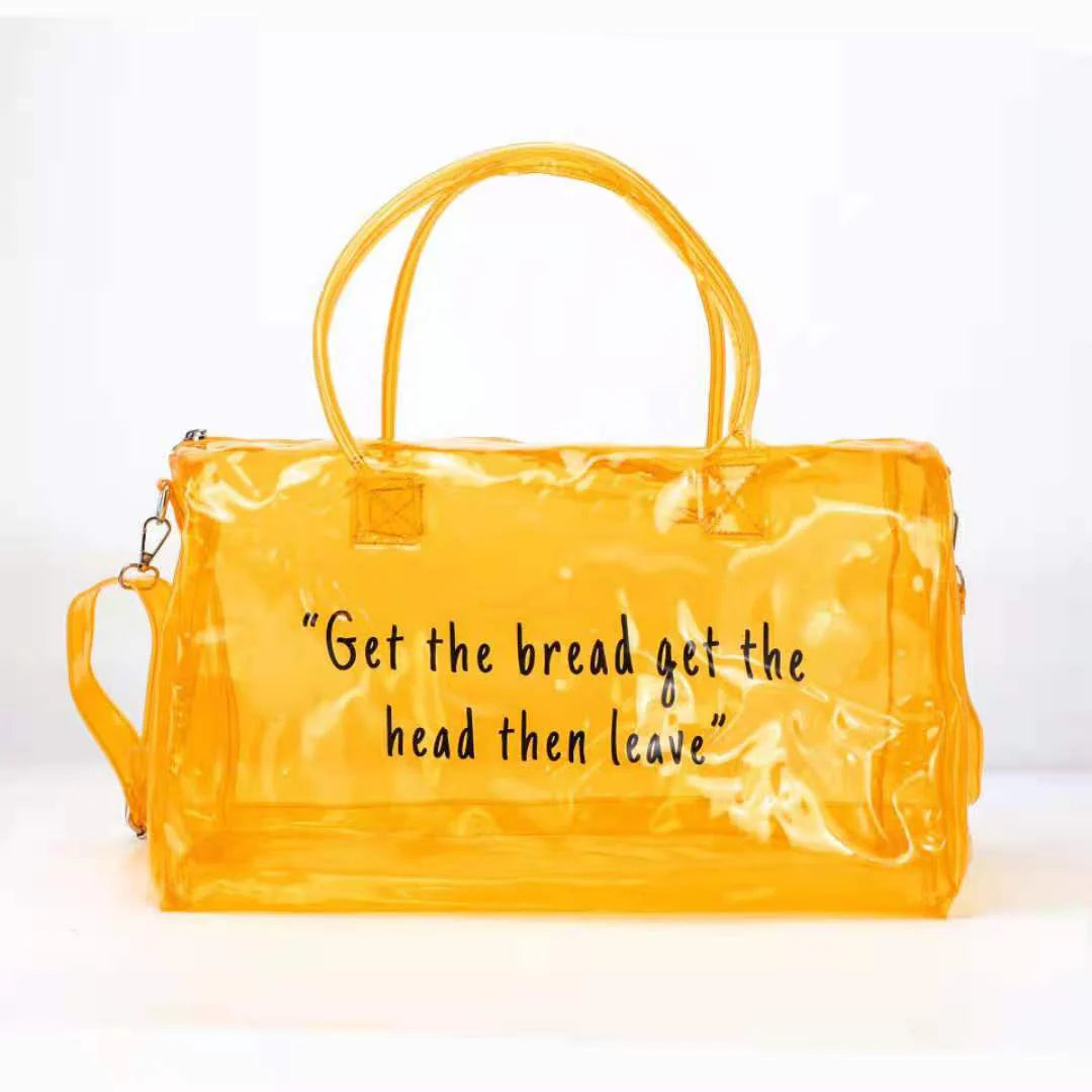Clear Statement Weekender Bag