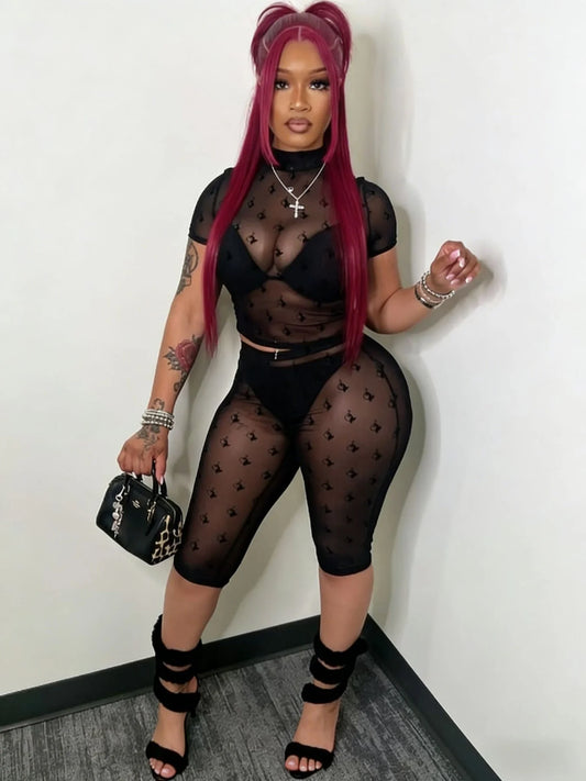 MIDNIGHT PRESSURE SHEER MESH SET