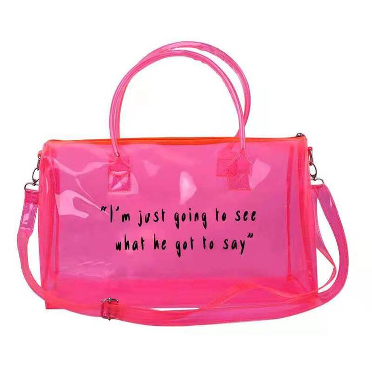 Clear Statement Weekender Bag